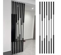 Divisor de habitación, listones de metal independientes, 5/8 piezas de techo a suelo, sin taladrar, tamaño personalizable, separador de privacidad versátil para el hogar