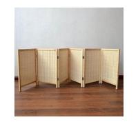 Divisor de habitación plegable de bambú de 7 piezas extraíble para dormitorio, oficina, dormitorio, elegante deflector independiente (100 x 40 cm), solución de privacidad para ahorrar espacio