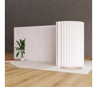 Divisor de habitación plegable de papel blanco, elegante para interiores para separación de habitaciones, partición versátil para el hogar y la oficina, fácil de usar, solución que ahorra espacio