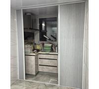 Divisor de habitación plegable, puerta de acordeón celular opaca con asa para privacidad y ahorro de espacio en hogares y oficinas