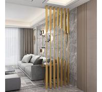 Divisor de habitación sin taladrar de suelo a techo, 8 piezas de listones de metal columnares ajustables de 300 cm, perfecto para el hogar, oficina, dormitorio, separación de espacio.