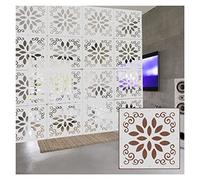 Divisor de Habitaciones Colgante Divisor de habitación colgante, panel de pantalla de pared decorativo calado de plástico de madera, pantalla de decoración cuadrada para dormitorio, estudio, vestíbul