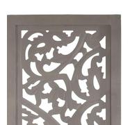 Divisor de habitaciones de madera maciza de mango y MDF, lacado gris, 120 × 165 cm, tallado a mano, elegante y duradero para salón y oficina