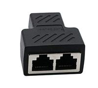 Divisor de Internet Adaptador Ethernet de doble puerto de Internet de alta velocidad, distribuidor de puerto de plástico para oficina en casa