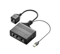 Divisor de Internet, divisor Ethernet, uso compartido eficiente de ancho de banda, adaptador divisor de red USB para oficina y oficina