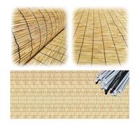 Divisor de jardín de 2 m x 5 m, 1,5 m x 5 m, valla de bambú natural para patio trasero, opciones de altura de 1 m, 1,8 m y 2 m, perfecto para privacidad y decoración