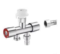 Divisor de lavadora de acero inoxidable 1 entrada 2 salidas (E) | Acero inoxidable 304, resistente a la corrosión, válvulas independientes duales, controla el flujo por separado