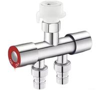 Divisor de lavadora de acero inoxidable 1 entrada 2 salidas (F) | Acero inoxidable 304, resistente a la corrosión, válvulas independientes duales, controla el flujo por separado
