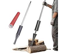 Divisor de madera de inercia manual alta resistencia,partidor troncos portátil de 2,5cm/3 cm con varilla contrapeso,herramienta for dividir leña alta resistencia con cubierta mango(2.5cm)