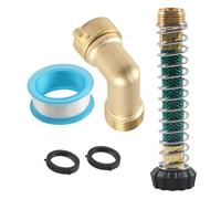 Divisor de manguera con conexión rápida, conector de grifo de 2 vías con protector de resorte, adaptador de espiga de manguera de jardín de 3/4 pulgadas a prueba de fugas para riego y riego de patio