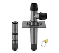 Divisor de manguera de drenaje para lavadora con conector de 3 vías y función antirreflujo para uso en balcón, drenaje eficiente de agua y prevención de aguas residuales (gris)