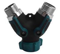 Divisor de manguera en Y de 3/4 de pulgada, resistente, de 2 vías, con válvulas de cierre, divisor para