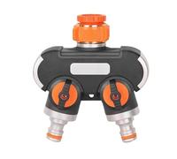 Divisor de manguera for jardín, grifo distribuidor 4 vías, conexión agua aleación Zinc con válvula Reguladora separada, 1/2 ", 3/4", 1 Uds(A)