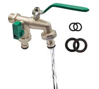 Divisor De Manguera | Grifo De Baño Con Boquilla Doble - Conector De Grifo De 2 Vías Para Jardín Exterior Césped Balcón Lavandería Patio Baño