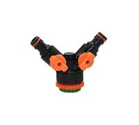 Divisor de manguera para grifo, Divisor de manguera jardín 2 vías, conector rápido hembra, interruptor ajustable, Multicolor, uds(Black Orange D)