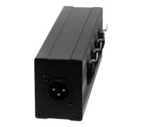 Divisor de Micrófono Xlr Macho a 4 Hembras, 6.35mm, Metal Negro | Caja Pasiva Chasis Robusto, Estable y Audio Equilibrado, para Mesas de Mezcla y Batería Electrónica