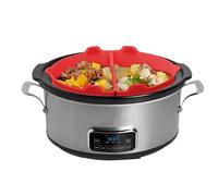 Divisor de olla lenta de silicona, revestimiento de divisor de olla lenta - 1 par Divisor de revestimiento de silicona de olla lenta para verduras,6-8 QT Cocina Cocina Gadget Arroce Persiana