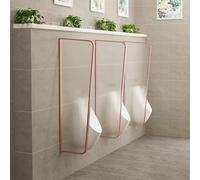 Divisor de orinal de acero inoxidable para hombre, panel de privacidad de vidrio templado para optimización del espacio del baño y mayor comodidad