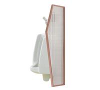 Divisor de orinal de inodoro de color oro rosa para montar en la pared, para baños de hombres, 35 x 90 cm, ideal para centros comerciales y baños públicos