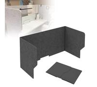 Divisor de panel de privacidad de fieltro acústico en forma de U, 60 cm, gris oscuro, separador independiente para oficina, hogar y aula, ideal para reducción de ruido y enfoque mejorado
