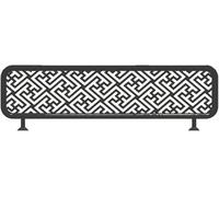Divisor de panel decorativo de privacidad para zonas de comedor, oficina, restaurante, hotel, separador de encimeras (Schwarz, 60 x 150 cm)