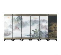 Divisor de pantalla plegable de madera retro con obras de arte de estilo chino para división de espacio interior y mejora estética
