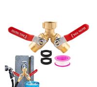 Divisor de pantalones de agua - Divisor de 2 vías | Divisor de grifo de jardín | Spigot Splitter Faucet Bib adaptador con valvas | Rust-Resistant Brass Irrigation Parts for Outdoor Camping Greenhouse