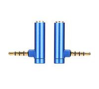 Divisor de para Auriculares, Divisor de Auriculares Adaptador de Enchufe de 90 Grados Cable de Auriculares Estéreo de ángulo Recto Conector Jack 2PCS Adaptador de Macho a