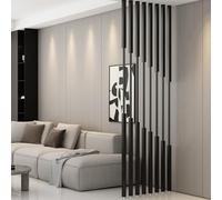 Divisor de pared de láminas de metal para habitación, de piso a techo, moderno panel de dormitorio, columna decorativa hueca, separador de privacidad