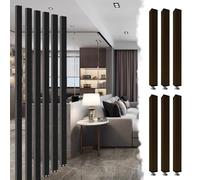 Divisor de pared de metal, divisor de habitación de piso a techo para apartamento estudio y espacio de oficina, columna separadora moderna con listones personalizables