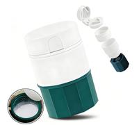 Divisor de pastillas 4 en 1, mortero de pastillas, pastillero con compartimento para tabletas, cortador de tabletas con vaso para personas mayores y mascotas, picadora de pastillas portátil para
