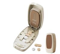 divisor de pastillas | Cortador divisor de tabletas preciso con ABS, acero inoxidable y silicona | Para medicación en casa, en el hospital, mientras viaja | Tercera edad, niños, disfagia, aire libre,