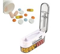 Divisor de pastillas, herramienta de corte ajustable para medicamentos, picadora de tabletas, para personas mayores, pacientes, cuidadores, profesionales, conciencia de la salud, viajes, negocios,