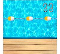 Divisor de piscina flotante de 80 m con visibilidad, línea de carril de natación, cuerda de natación duradera con 2 ganchos for una mejor visibilidad.(14meters)