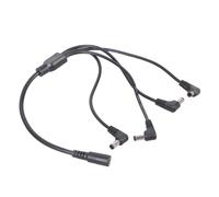 Divisor de potencia DC5521 de 5,5 x 2,1 mm, codo de 90 grados hembra a 4 machos, extensión para luz LED, cable de cámara de 40 cm