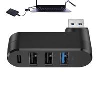 Divisor de puerto USB 3.0 | 4 puertos USB 3.0 Hub USB 3.0 expansor divisor | MultiUSB Port Expander giratorio USB Estación adaptador divisor USB con 4 puertos para laptop, PC, tableta, consola, Printe
