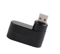 Divisor de Puerto USB, Divisor USB Mini Adaptador Divisor Giratorio Hub Hubs USB Puertos USB 2.0 para PC Notebook Laptop (Black)