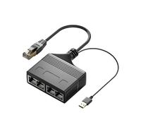 Divisor de red de 100 Mbps con alimentación USB, compatible con varios cables Ethernet, resistencia al calor