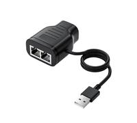 Divisor de red de 100 Mbps con alimentación USB, compatible con varios cables Ethernet, resistencia al calor