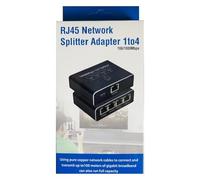 Divisor De Red Gigabit - Adaptador De Conexión A Internet De 1 A 4 | Puerto De Distribución Ethernet para Enrutadores Y Cables LAN, Distribuidor De Red De Alta Velocidad para Acceso Simultáneo A
