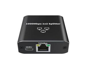 Divisor de red Gigabit Ethernet RJ45 divisor para conexión de doble dispositivo, conectores y diseños de reproducción, 1 a 2 conectores de red