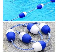 Divisor de seguridad flotante para piscina con ganchos, nailon duradero para clubes de natación, ideal para zonas de aguas poco profundas y profundas, se extiende de 3.3 pies a 82.6 pies