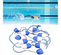 Divisor de seguridad flotante para piscina, cuerda de seguridad antiondas con ganchos para clubes de natación, alambre de acero duradero, adecuado para zonas de aguas poco profundas y profundas