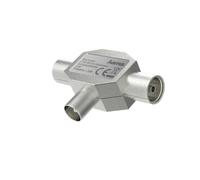 Divisor de señal coaxial Hama 205237 4-1000 MHz 3 conexiones blindado gris