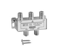 Divisor de señal de 4 vías, frecuencia de 5-1000MHz, Ideal para Ampliar señales en Sistemas de comunicación y distribución de televisión.