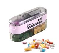 Divisor de tabletas, cortador de medicamentos ajustable, para personas mayores, pacientes, cuidadores, viajes, oficina, planificación semanal y cuidado familiar