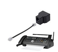 Divisor de teléfono fijo de dos vías para cable de teléfono - convertidor divisor de cable para teléfono, máquina de fax, módem, equipo DSL