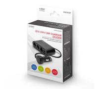 Divisor de toma de mechero de coche savio 12/24v sa-024