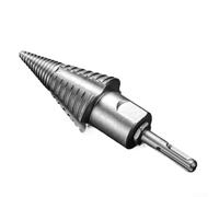 Divisor de troncos de leña, divisor de troncos de madera, broca de división de madera, ranura en espiral, aleación de acero de 6.5 pulgadas con varillas de extensión para una eliminación eficiente de