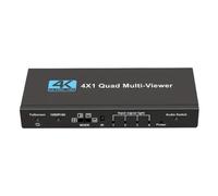 Divisor de TV, Quad Screen Multiviewer, 4 en 1 Digital Seamless Display Adapter 4K, Real Time Viewing for Security, Conference Room, diseño robusto 5,59 x 2,44 x 0,79 pulgadas